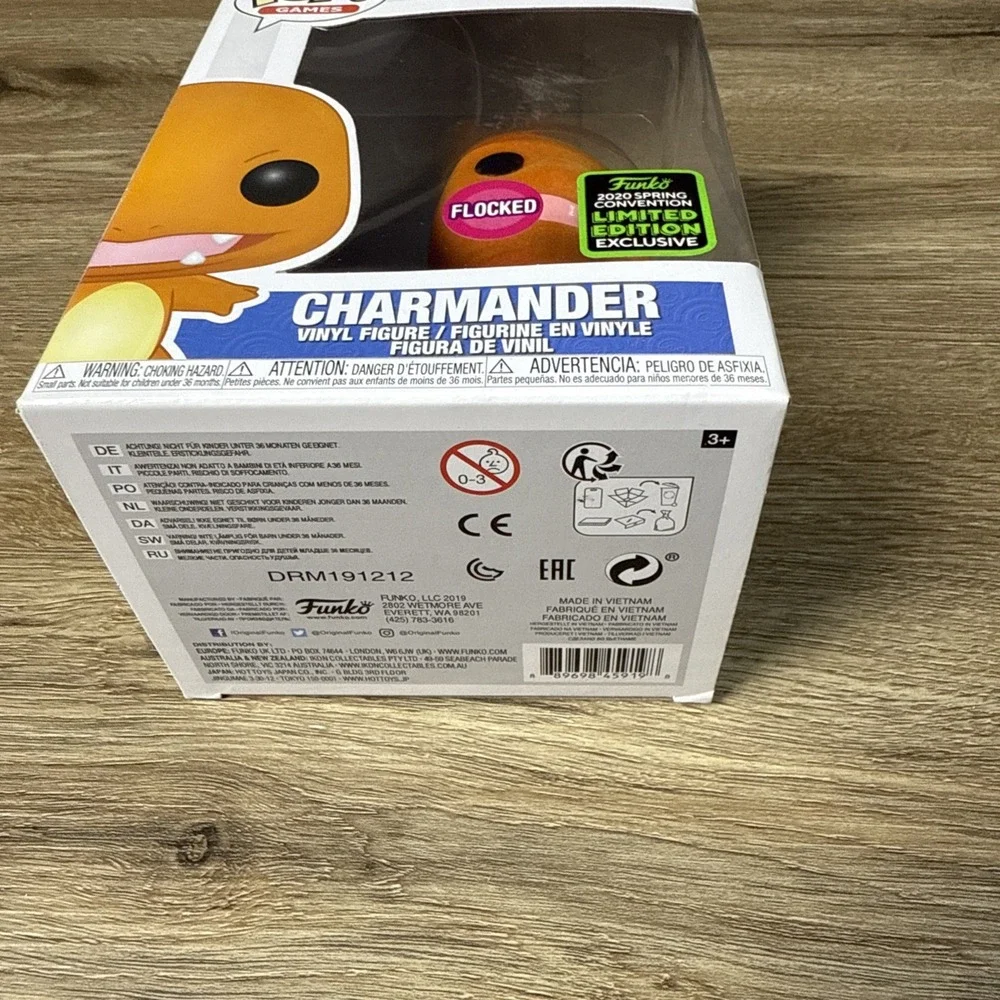 Funko‎ Pop Games #455 Pokemon Charmander FLOCKED 2020 Spring Convention